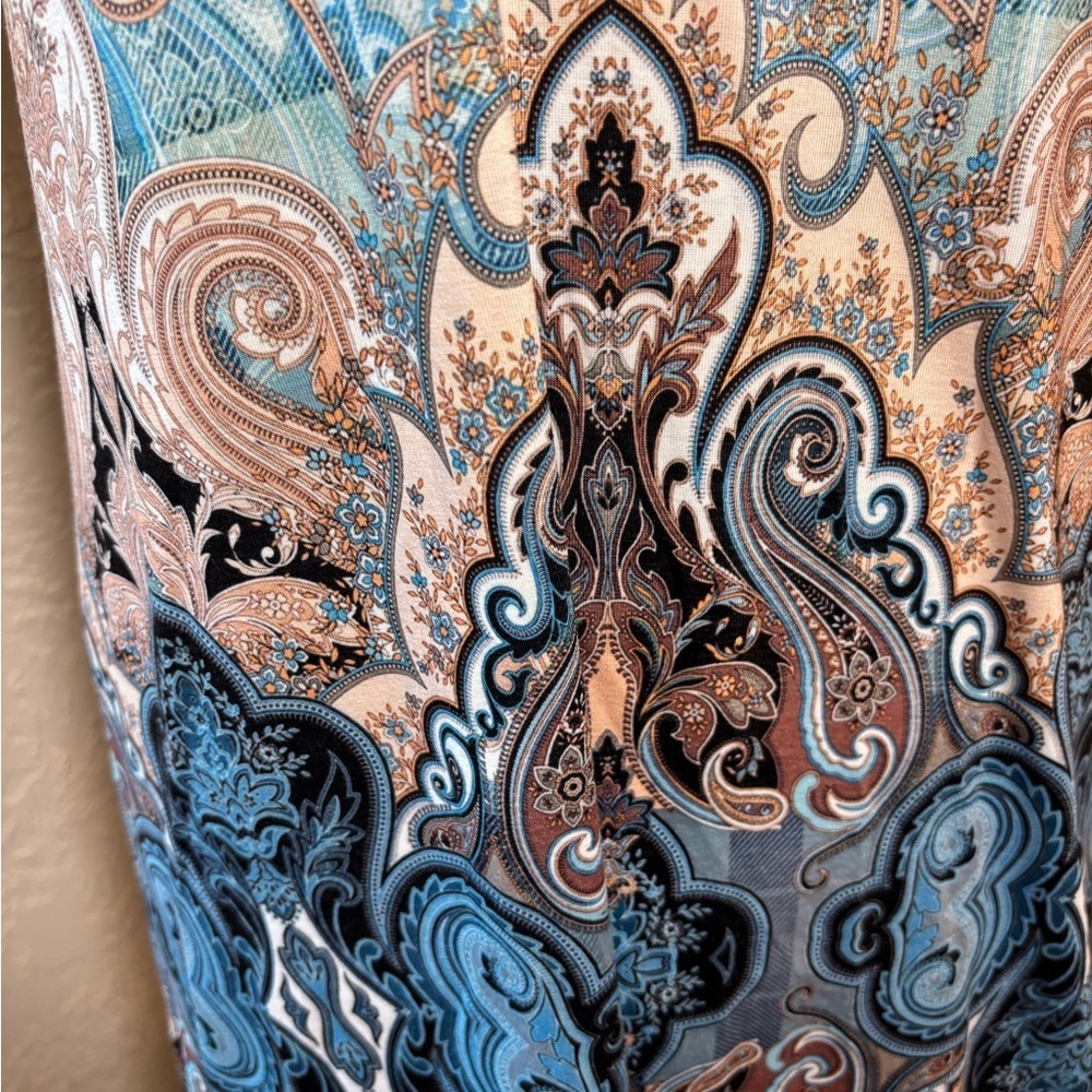 Shallwe NWT  Blue Paisley Women's Small Dress - Picture 3 of 10